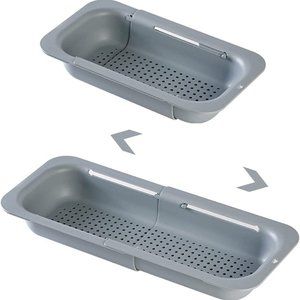 Expandable Over-The-Sink Colander - Gray - NEW IN BOX